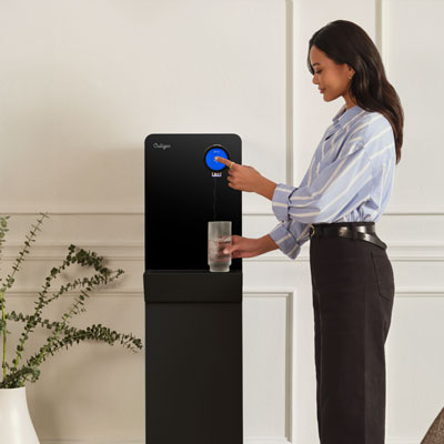 fontaine noire Prime dans salon d'attente